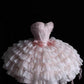 Robe de bal rose princesse en dentelle, décolleté en cœur, courte, tenue de bal pour 16e anniversaire, C5731