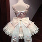 Robe de bal unique à bretelles spaghetti en tulle et dentelle avec nœud, tenue de soirée courte pour 17e anniversaire C5734