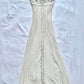 Robe de bal longue en mousseline de soie à bretelles spaghetti et coupe trapèze C5754