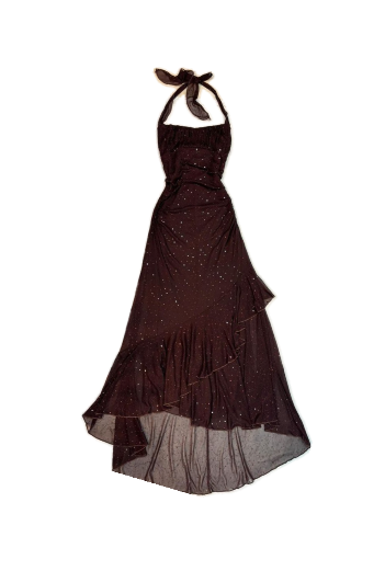 Shiny A Line Halter Chiffon Sequin Long Prom Dresses Formal Dress C5759