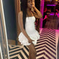 Cute Bodycon A Line Strapless Satin Short Homecoming Dress 19th Birthday Outfits C5797