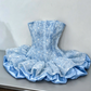 Pretty Ball Gown Strapless Satin Lace Short Homecoming Dress 17th Birthday Outfits C5809