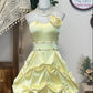 Retro A Line Strapless Satin Beads Short Homecoming Dress 18th Birthday Outfits C5810