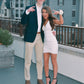 Elegant Mermaid V Neck Satin Short Homecoming Dress 19th Birthday Outfits C5817