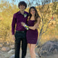 Grape Mermaid Spaghetti Straps Satin Short Homecoming Dress 21th Birthday Outfits C5820