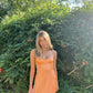 Elegant A Line Spaghetti Straps Pastel Orange Satin Short Homecoming Dress 19th Birthday Outfits C5824