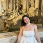 Pretty A Line Strapless Satin Short Homecoming Dress 19th Birthday Outfits C5828