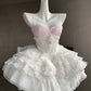 Style Cute 16th Ball Gown Spaghetti Straps Satin Lace Short Homecoming Dress Birthday Outfits C5833