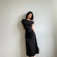 Black Simple Mermaid Off The Shoulder Satin Long Prom Dress,Formal Dress C5842