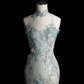 Style Classy Chinese Neck Mermaid Tulle Sequin Applique Long Prom Dress,Formal Dress C5850