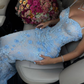 Gorgeous Mermaid Spaghetti Straps Satin Applique Long Prom Dress,Formal Dress C5856
