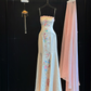 Modest Mermaid Spaghetti Straps Satin Embroidery Long Prom Dress,Formal Dress C5859
