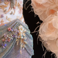 Luxurious Mermaid Spaghetti Straps Satin Sequin Beads Long Prom Dress,Formal Dress C5860