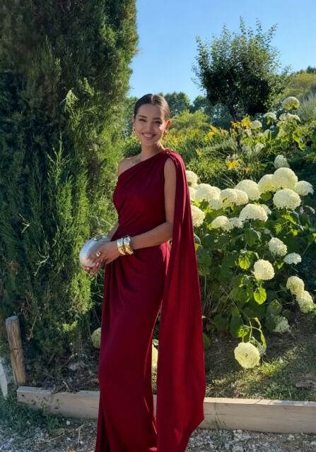 Elegant Mermaid One Shoulder Satin Pleated Long Prom Dress,Formal Dress C5862