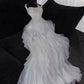 Princess Ball Gown Spaghetti Straps Tulle Sequin Long Prom Dress,Formal Dress C5866