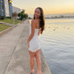 Charming Sheath Mermaid Strapless Satin Pleated Short Homecoming Dress 22th Birthday Outfits C5888
