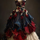 Absolutely Beautiful Ball Gown Strapless Satin Tulle Flowers Long Prom Dress,Formal Dress C5907