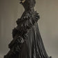 Gorgeous Black Ball Gown One Shoulder Satin Long Prom Dress,Formal Dress C5910