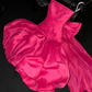 Hot Pink Ball Gown Spaghetti Straps Satin Back With Bow Short Homecoming Dress 18th Birthday Outfits C5912