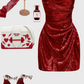 Obessesd Red Mermaid Spaghetti Straps Sequin Short Homecoming Dress 21th Birthday Outfits C5914