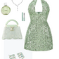Unique Sage A Line Halter Satin Sequin Short Homecoming Dress 20th Birthday Outfits C5918