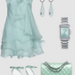 Tiffany Blue A Line Spaghetti Straps Satin Chiffon Short Homecoming Dress 19th Birthday Outfits C5919