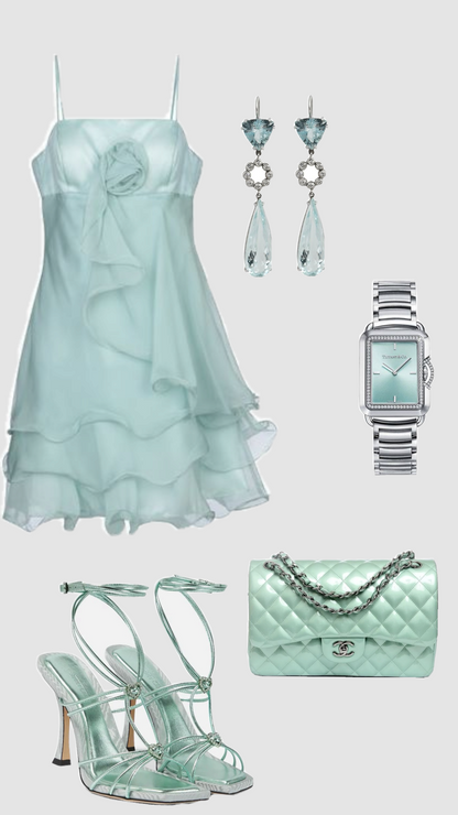 Tiffany Blue A Line Spaghetti Straps Satin Chiffon Short Homecoming Dress 19th Birthday Outfits C5919