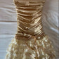 Style Elegant A Line Strapless Layer Satin Short Homecoming Dress 20th Birthday Outfits C5928