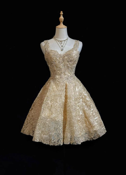 Gorgeous A Line Sweetheart Lace Short Homecoming Dress 17th Birthday Outfits C5950