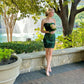 Sparkly Dark Green Mermaid Strapless Sequin Short Homecoming Dress 21th Birthday Outfits C5951