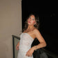 Charming A Line Strapless Lace Short Homecoming Dress 21th Birthday Outfits C5952