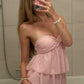 Pretty A Line Sweetheart Layer Chiffon Short Homecoming Dress 19th Birthday Outfits C5953