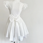 Princess White A Line Satin Lace Short Homecoming Dress 19th Birthday Outfits C5965