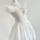 Princess White A Line Satin Lace Short Homecoming Dress 19th Birthday Outfits C5965