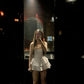 Cute A Line Strapless Layer Satin Short Homecoming Dress 17th Birthday Outfits C5976