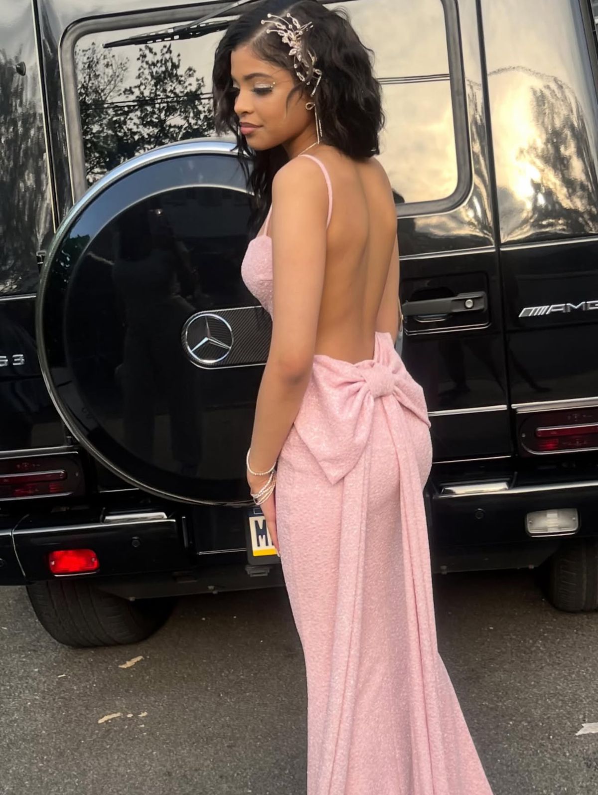 Pretty Mermaid Spaghetti Straps Pink Satin Backless Long Prom Dress,Formal Dress C6012
