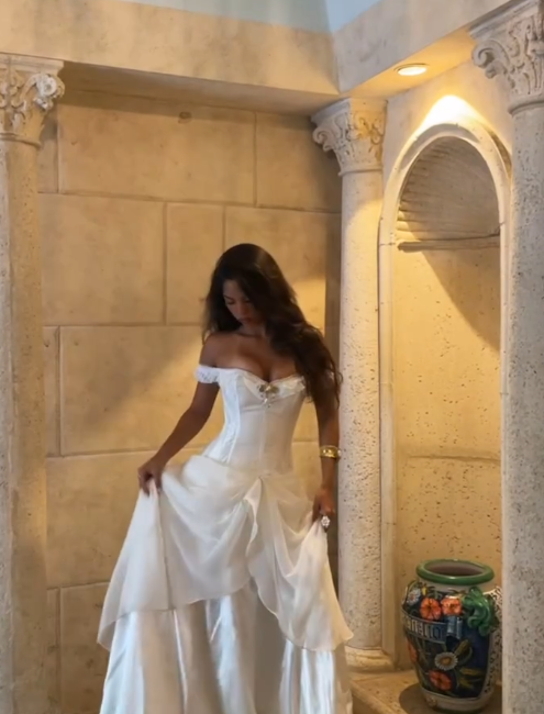 Princess A Line Off The Shoulder Satin Chiffon Long Prom Dress,Formal Dress C6016