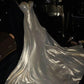 Classy A Line Spaghetti Straps Satin Beaded Long Prom Dress,Formal Evening Dress C6017