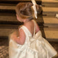 Robe de bal princesse en satin avec nœud et dos nu pour fille C6027