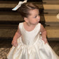 Robe de bal princesse en satin avec nœud et dos nu pour fille C6027