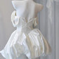 Princess A Line Off The Shoulder Satin Beaded Short Homecoming Dress 16th Birthday Outfits C6036