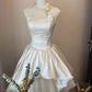 Princess A Line Strapless Satin Tulle Long Prom Dress,Wedding Dress,Evening Dress C6041