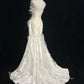 Sweetheart Mermaid Satin Chiffon Ruffle Beaded  Long Prom Dress,Wedding Dress,Evening Dress C6042