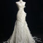 Sweetheart Mermaid Satin Chiffon Ruffle Beaded  Long Prom Dress,Wedding Dress,Evening Dress C6042