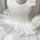 Pretty Ball Gown High Neck Satin Sequin Flower Girl Dress C6052