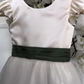 Chic Ball Gown Satin Tulle Ruffle Sleeves With Bow Knot Flower Girl Dress C6054