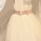 Pretty Ball Gown Satin Tulle Back With Bow Knot Flower Girl Dress C6055