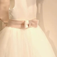 Pretty Ball Gown Satin Tulle Back With Bow Knot Flower Girl Dress C6055