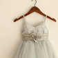 Pretty A Line Spaghetti Straps Tulle Sequin Flower Girl Dress C6058