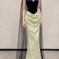 Unique Mermaid Sweetheart Satin Long Prom Dress, Evening Dress C6061